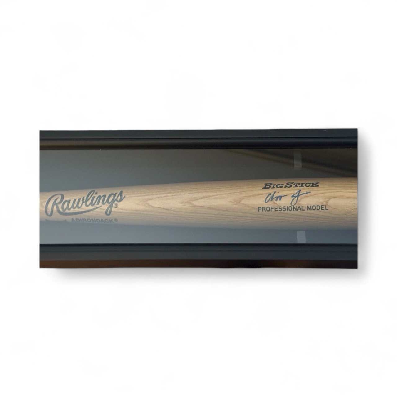 Chipper Jones autographed Rawlings Big Stick professional baseball bat with 1991 NL Champions inscription in shadow box display