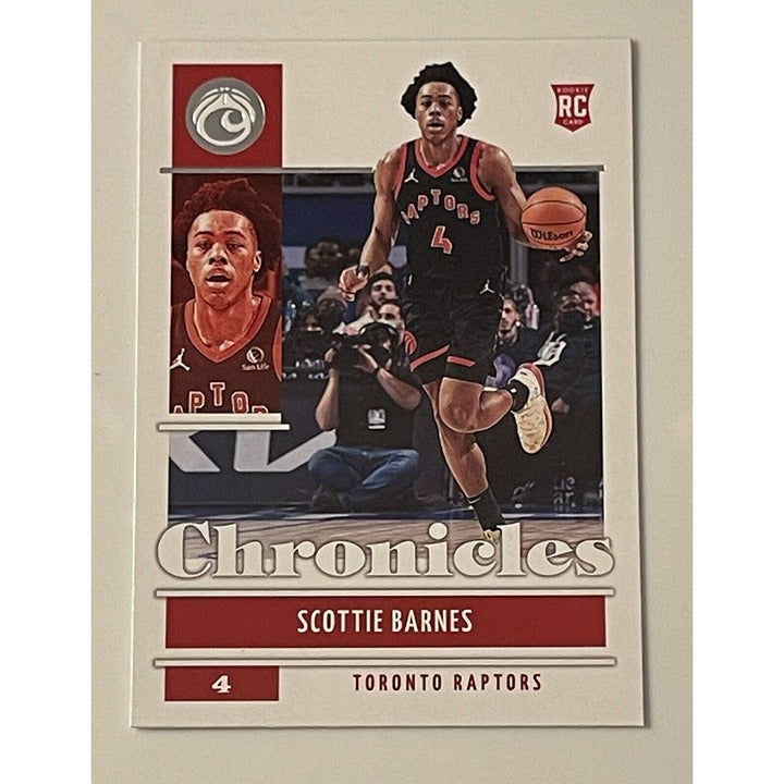Scottie Barnes RC 2021-22 Panini Chronicles Toronto Raptors basketball rookie card #47