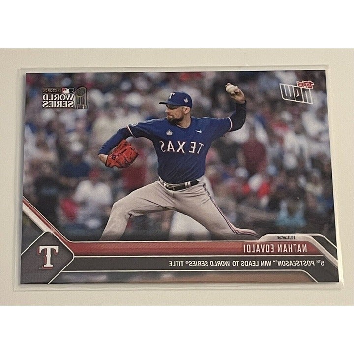 2023 MLB TOPPS NOW  Blue World Series Champs NATHAN EDVALDI - Card #1071 Rangers