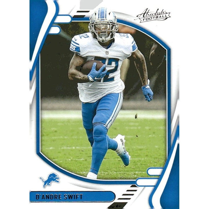 2021 Panini Absolute NFL Parallel Football Card #9 D'Andre Swift Parallel Lions*
