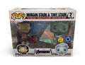 Funko Pop Morgan Stark and Tony Stark 2-pack Glow in the Dark Avengers Endgame exclusive collectible in box