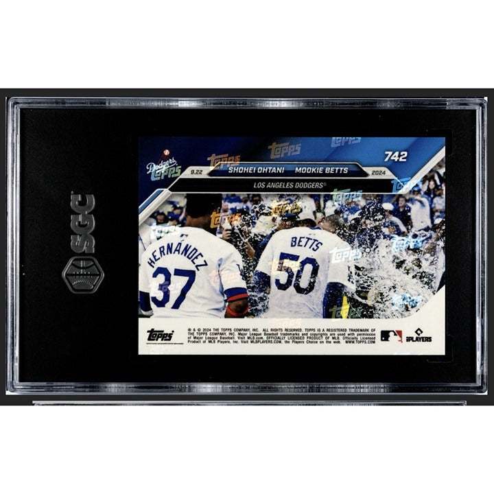 2024 Topps Now Shohei Ohtani Mookie Betts LA Dodgers duo walkoff SGC 10 collectible card