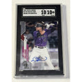 Sam Hilliard 2020 Topps Chrome Rookie Autograph baseball card graded SGC 10 Gem Mint with Rockies team signature