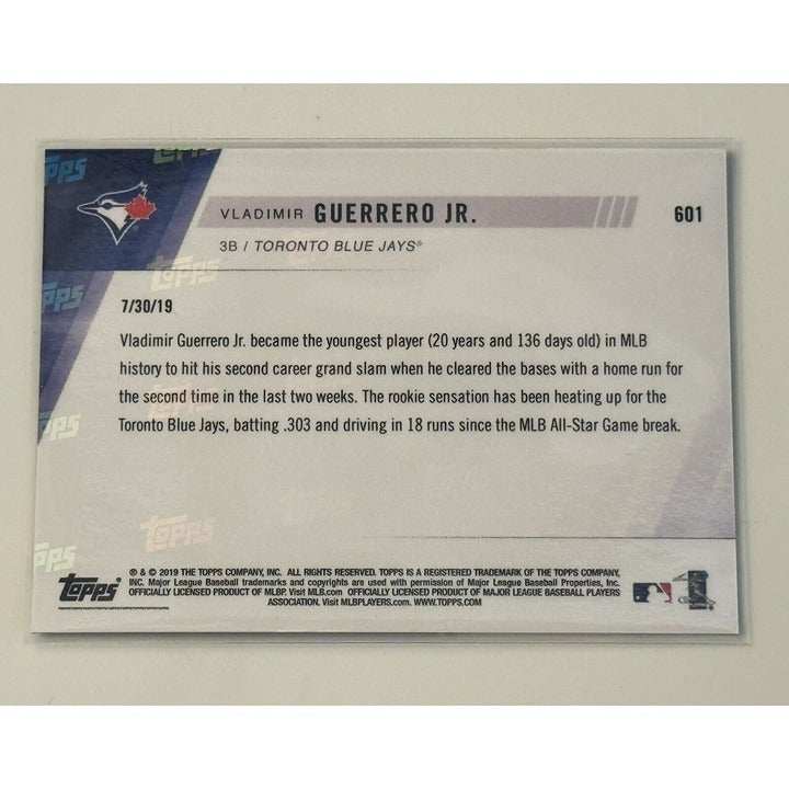 2019 Topps Now Vladimir Guerrero Jr rookie card #601 Toronto Blue Jays MLB grand slam