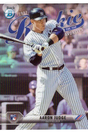 2017 Bowman Chrome Aaron Judge NY Yankees Rookie of Year ROYF9 Refractr ALL RISE
