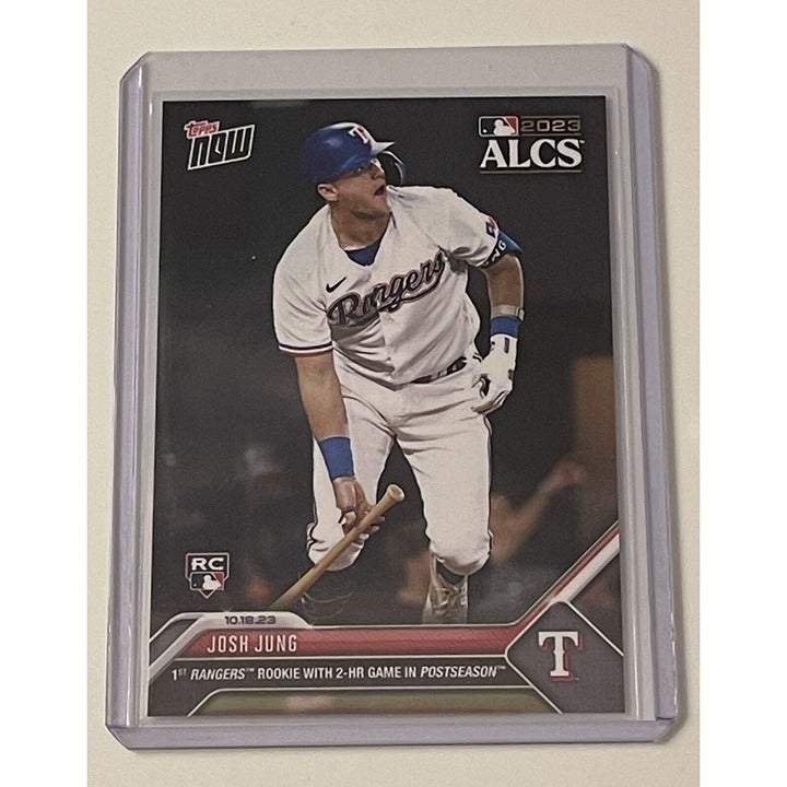 Josh Jung 2023 MLB TOPPS NOW Rookie Card #1016 ALCS Texas Rangers World Series Champs