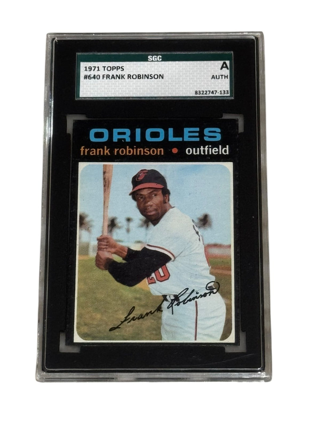 1971 Topps MLB Baseball Frank Robinson Orioles card 640 SGC authenticated in new slab