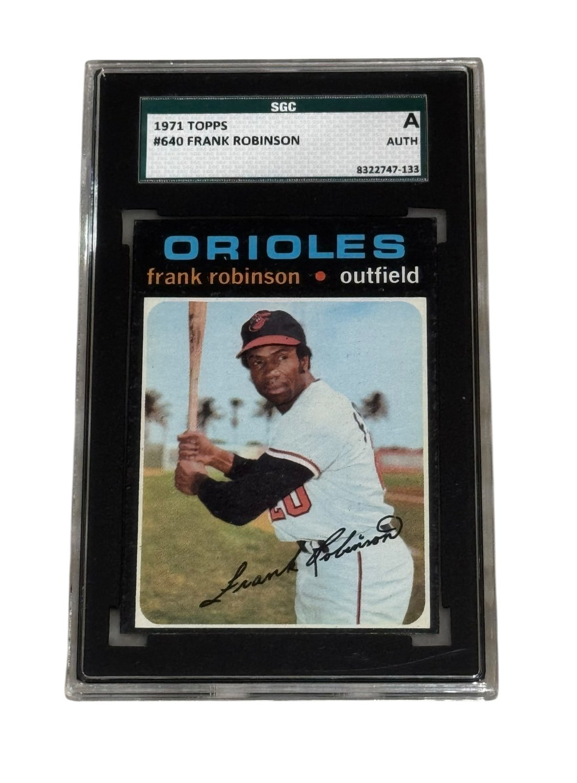 1971 Topps MLB Baseball Frank Robinson Orioles card 640 SGC authenticated in new slab