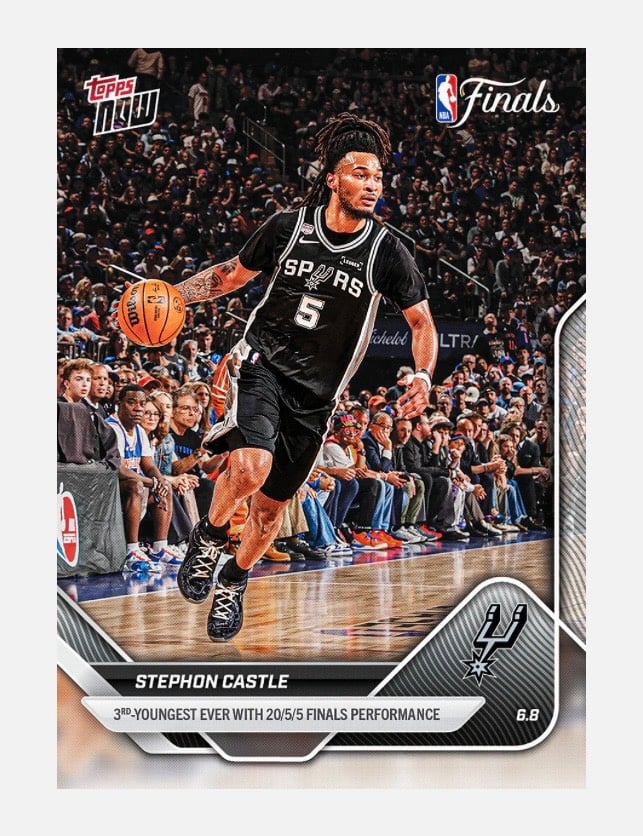 Stephon Castle 2026 Topps NOW #333 NBA Finals Spurs 6508 PR