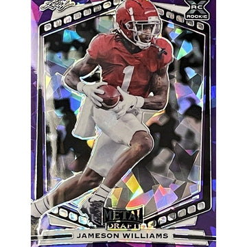 2022 LEAF METAL Football Jameson Williams RC PURPLE MOJO PRIZM ROOKIE #B-JW1 XRC