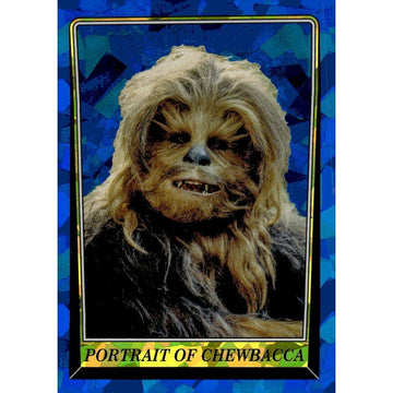 2023 Topps Chrome Sapphire Portrait of Chewbacca Star Wars Collectible ROTJ Card