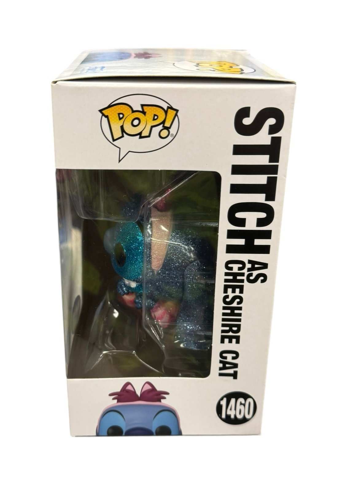 Stitch as Cheshire Cat glitter Funko Pop #1460 BAM exclusive Disney collectible in box