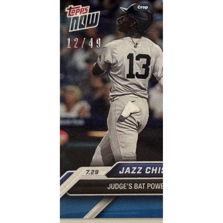 12/49 Jazz Chisholm Jr. and Aaron Judge 2024 Topps Now MLB Yankees baseball trading card
