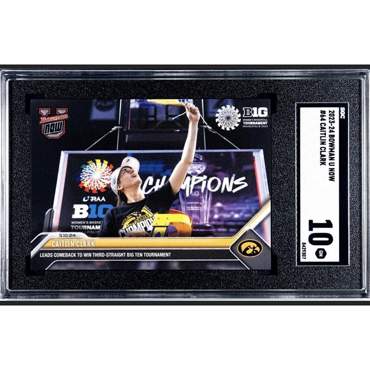 LIMITED 2023 Topps Bowman U Now Caitlin Clark Rookie Basketball Card #64 SGC 10 in protective case