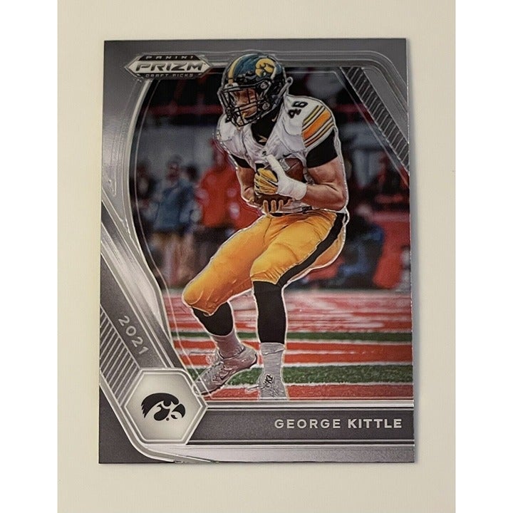 George Kittle 2021 Prizm Draft Picks Card #50 Hawkeyes/San Francisco 49’rs - NFL