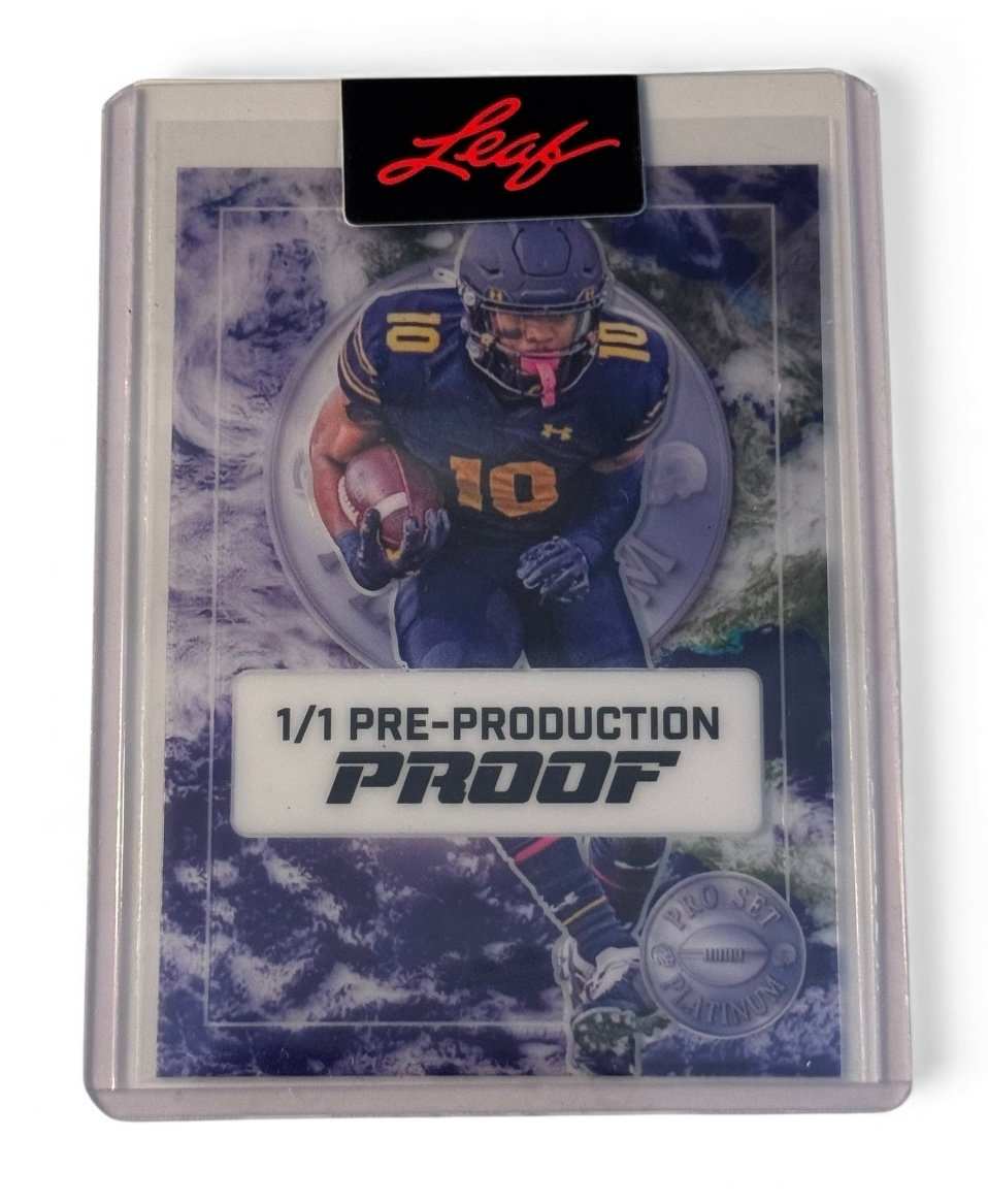 SEALED Leaf Pro Set Platinum 1/1 Pre-Production Proof Chris Tyre Notre Dame football card