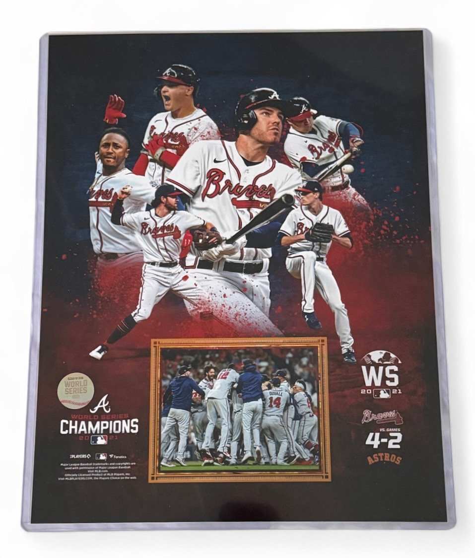 Atlanta Braves 2021 World Series Champions team celebration poster
