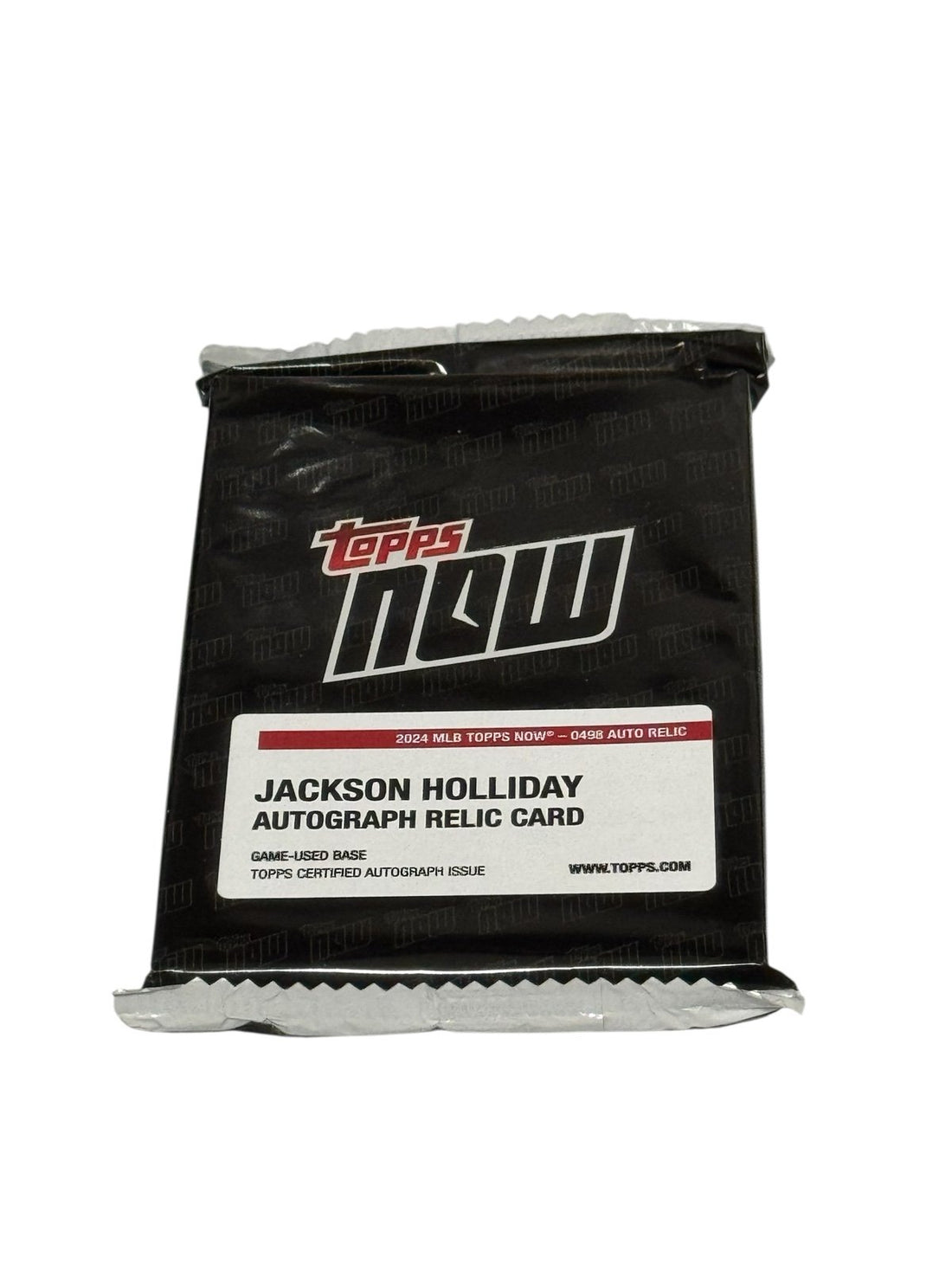 Sealed Jackson Holliday autographed rookie card pack 2024 MLB Topps Now Orioles