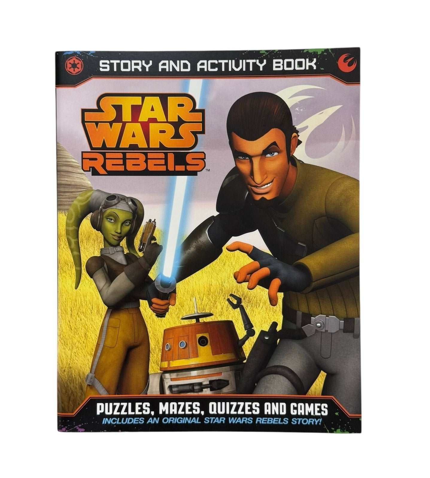Star Wars Rebels story and activity book with puzzles, mazes, quizzes, and games for kids 6+ featuring Rebels characters and full-color artwork