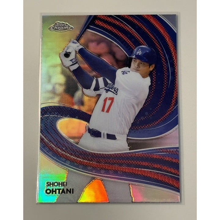 Shohei Ohtani Refractor 2024 Topps Chrome Strokes S-2 MLB Los Angeles Dodgers baseball card