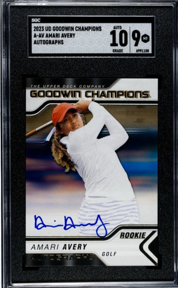 Amari Avery RC 2023 Upper Deck UD Goodwin Champions Rookie Golf Card #70 - SGC 9
