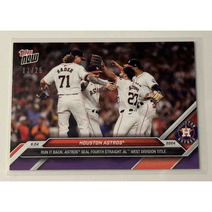 13/25 Houston Astros 4th Straight* Playoffs 2024 MLB TOPPS NOW #746 RUN IT BACK!