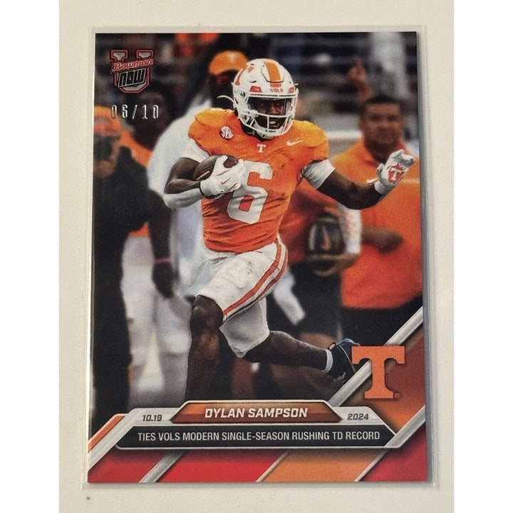 6/10* Dylan Sampson RC Ties Vols TD Record 2024 Bowman U Now Football #30 READY!