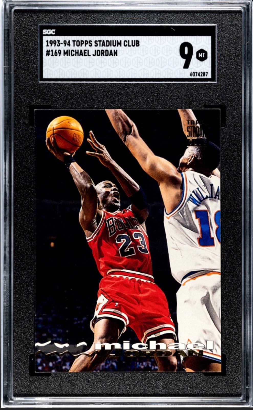 1993-94 TOPPS Stadium Club Michael Jordan NBA Bulls card graded SGC 9