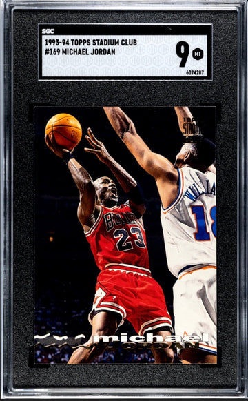 1993-94 TOPPS Stadium Club Michael Jordan NBA Bulls card graded SGC 9