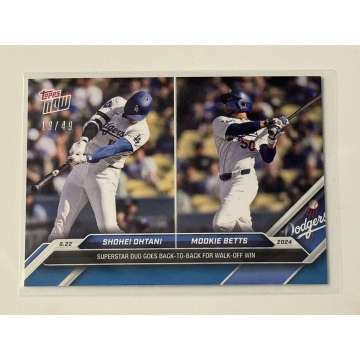 19/49 Shohei Ohtani/Mookie Betts/2 STARS 2024 Topps Now Back To Back Dodgers 742