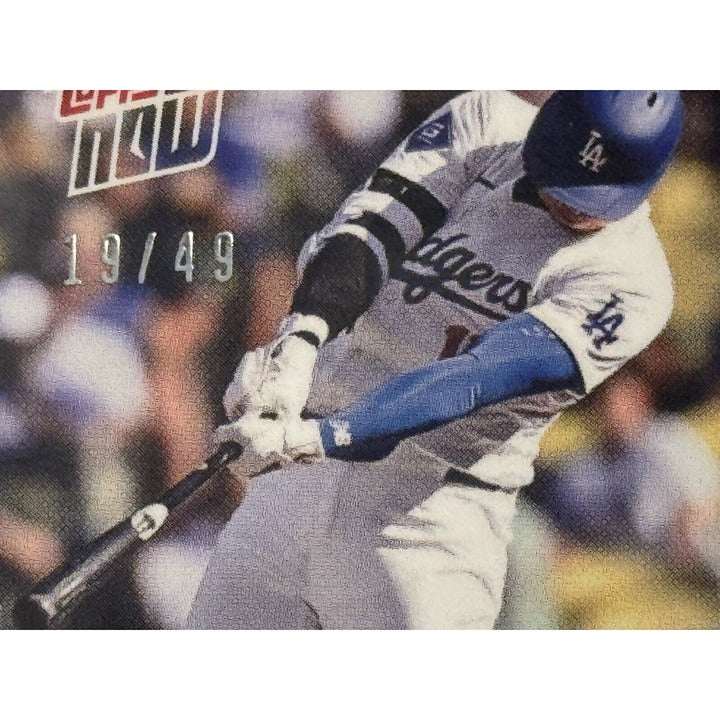 19/49 Shohei Ohtani and Mookie Betts 2024 Topps Now Dodgers baseball card back to back stars