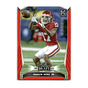 2023 Leaf Draft - Marvin Mims Jr.* Rookie - Card #60 - NCAA Alabama Crimson Tide