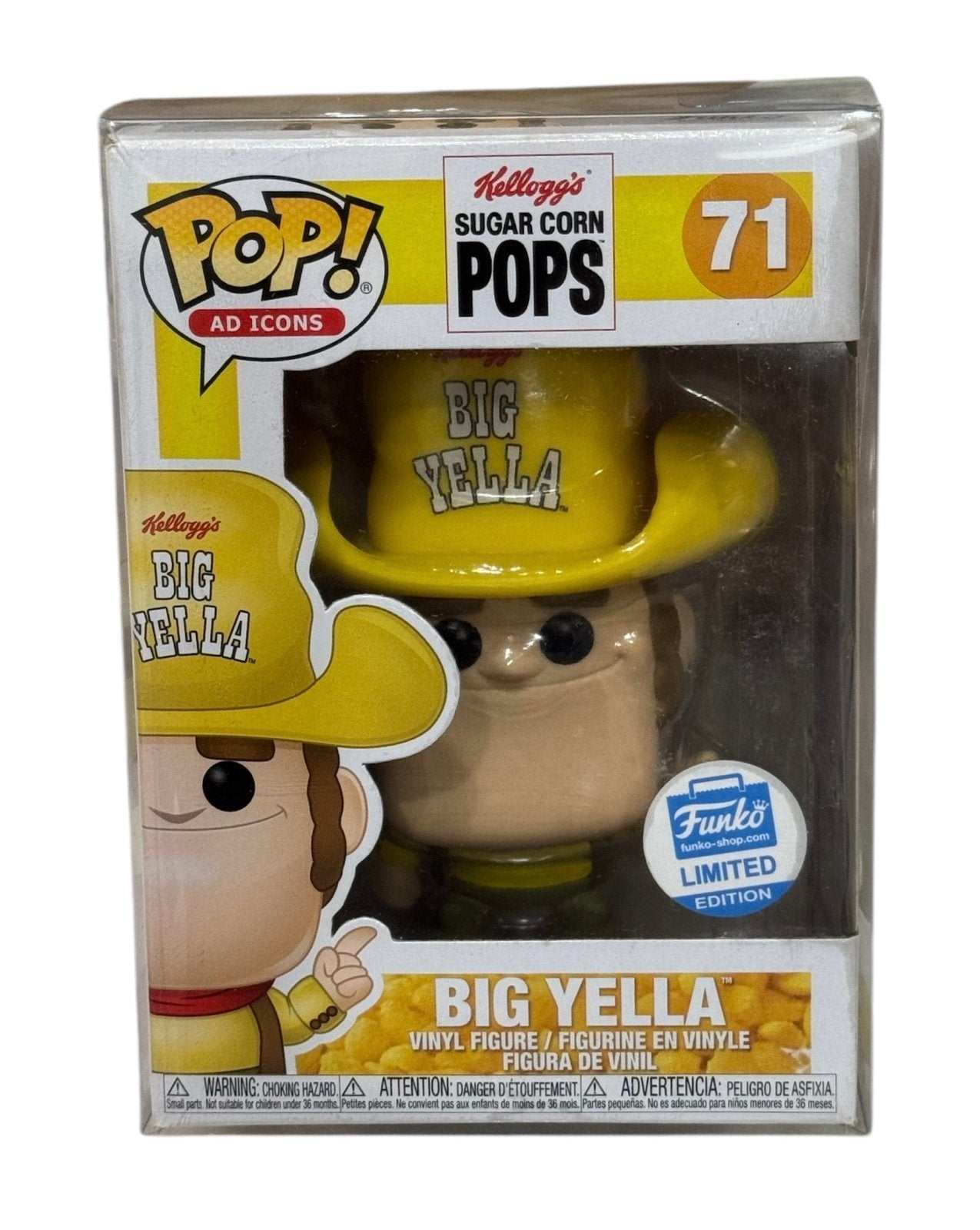 Funko Pop Ad Icons Big Yella #71 Kellogg’s Sugar Corn Pops Limited Edition vinyl figure in sealed box