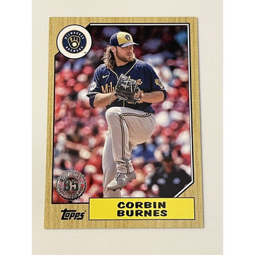 2022 Topps 1987 Baseball - Corbin Burnes - MLB Milwaukee Brewers NL Card #T87-39