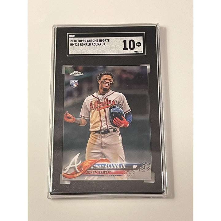 Ronald Acuna JR 2018 Topps Chrome Update rookie card SGC GEM MINT 10 Atlanta Braves