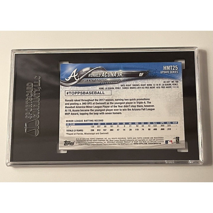 Ronald Acuna JR 2018 Topps Chrome Update rookie card SGC GEM MINT 10 Braves