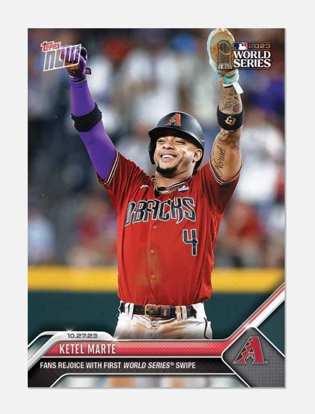 WORLD SERIES Ketel Marte 2023 Topps Now Diamondbacks limited edition baseball card