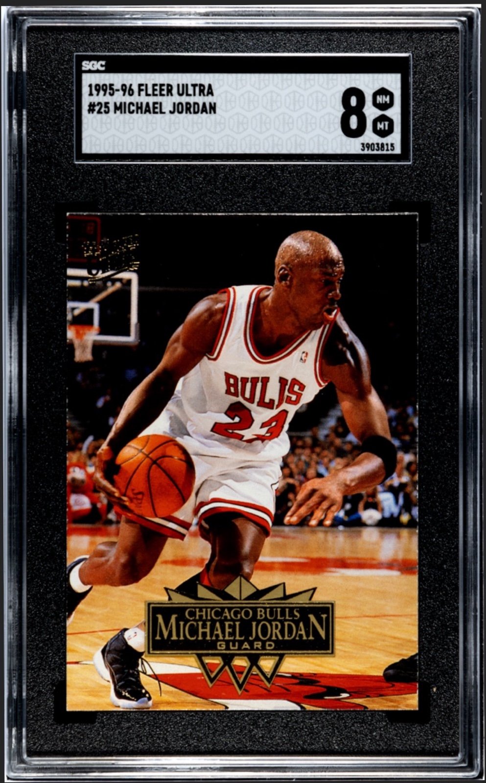 1995-96 Fleer Ultra Michael Jordan #25 Chicago Bulls NBA card SGC 8 slabbed
