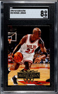 1995-96 Fleer Ultra Michael Jordan Chicago Bulls basketball card SGC 8 slabbed