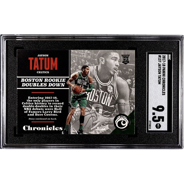 Jayson Tatum RC 2017-18 Panini Chronicles Celtics rookie card #137 PSA 9.5 sealed slab