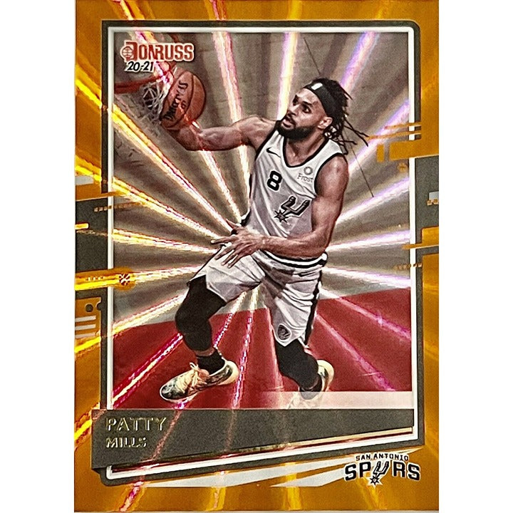 2020-21 Panini Donruss Basketball PATTY MILLS Orange Lazer Card #88 - NBA Spurs*