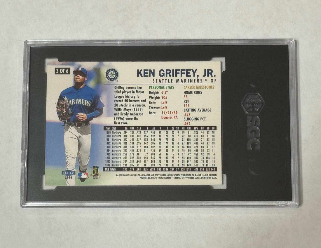 Ken Griffey Jr 1999 Fleer Tradition baseball card graded SGC 8.5 NM-MT+ in protective slab