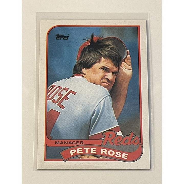 1989 Topps Baseball Pete Rose MLB card #505 Cincinnati Reds vintage original manager card