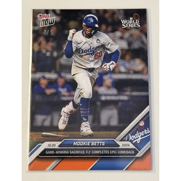 4/5* Mookie Betts 2024 Topps NOW LA Dodgers SAC FLY WORLD SERIES COMEBACK READY!