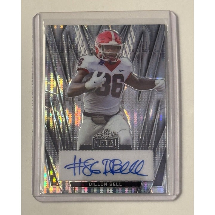 3/5* Dillon Bell RC Auto 2024 Leaf Metal UGA BULLDOGS Card #BA-DB1 - SEC Champs!