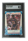 1989-90 Fleer All-Stars Magic Johnson basketball sticker SGC 8 Lakers collectible