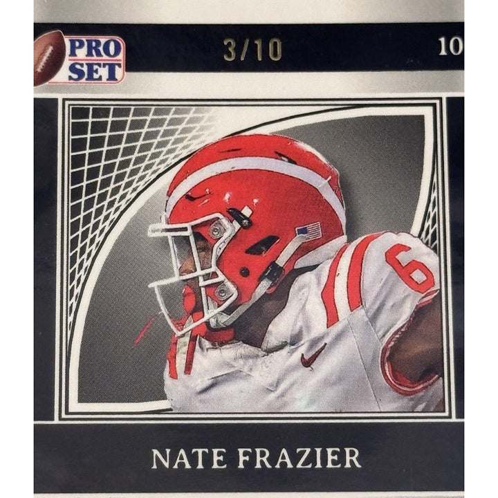 2024 Nate Frazier RC 3/10 Leaf Pro Set Metal Proof Crystal Silver football card UGA Dogs