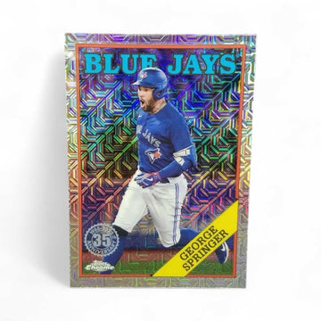 2023 Topps George Springer Blue Jays Chrome Mojo Refractor baseball card
