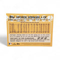 2023 Topps George Springer MLB Blue Jays Chrome Mojo Refractor card back view