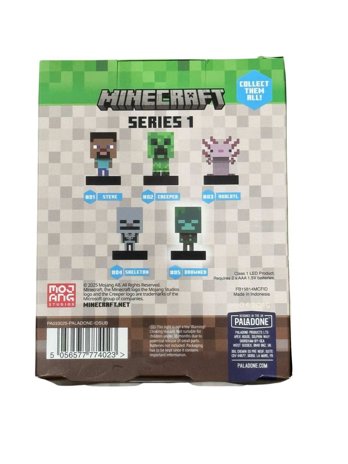 Minecraft Drowned Icon Light Series 1 Paladone packaging back view